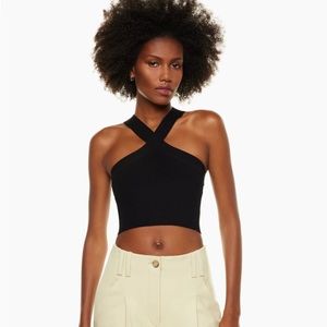 Aritzia Sculpt Knit Criss Cross in black size xs